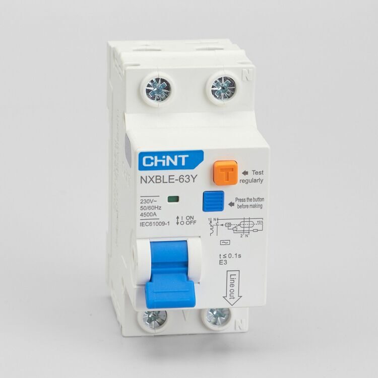 Диф. автомат CHINT NXB 1P+N С50 30мА тип АС 4,5кА, 105547