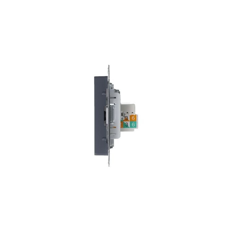ATN000789 ATLASDESIGN РОЗЕТКА двойная комп+ТВ, RJ45+TV, кат.5E, механизм, ГРИФЕЛЬ