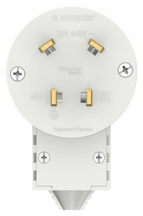BLNSV003241 BLANCA С/У ВИЛКА СИЛОВАЯ 3Р+N 32А, 400В, БЕЛЫЙ  (MS)