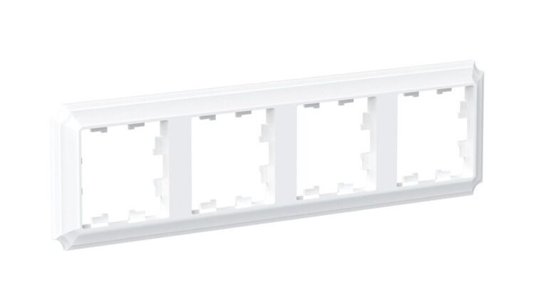 ATN100104 ATLASDESIGN ANTIQUE 4-постовая РАМКА, универсальная, БЕЛЫЙ