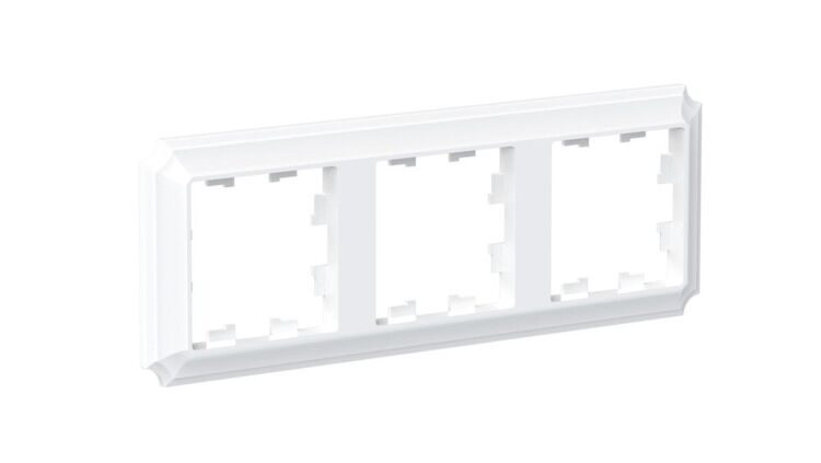 ATN100103 ATLASDESIGN ANTIQUE 3-постовая РАМКА, универсальная, БЕЛЫЙ