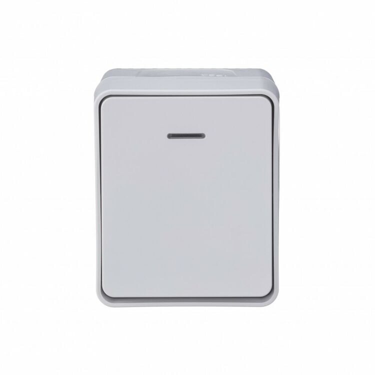 ATN540113 AtlasDesign Profi54 О/У 1-клавишный ВЫКЛЮЧАТЕЛЬ с подсветкой 10 АХ, БЕЛЫЙ, Россия